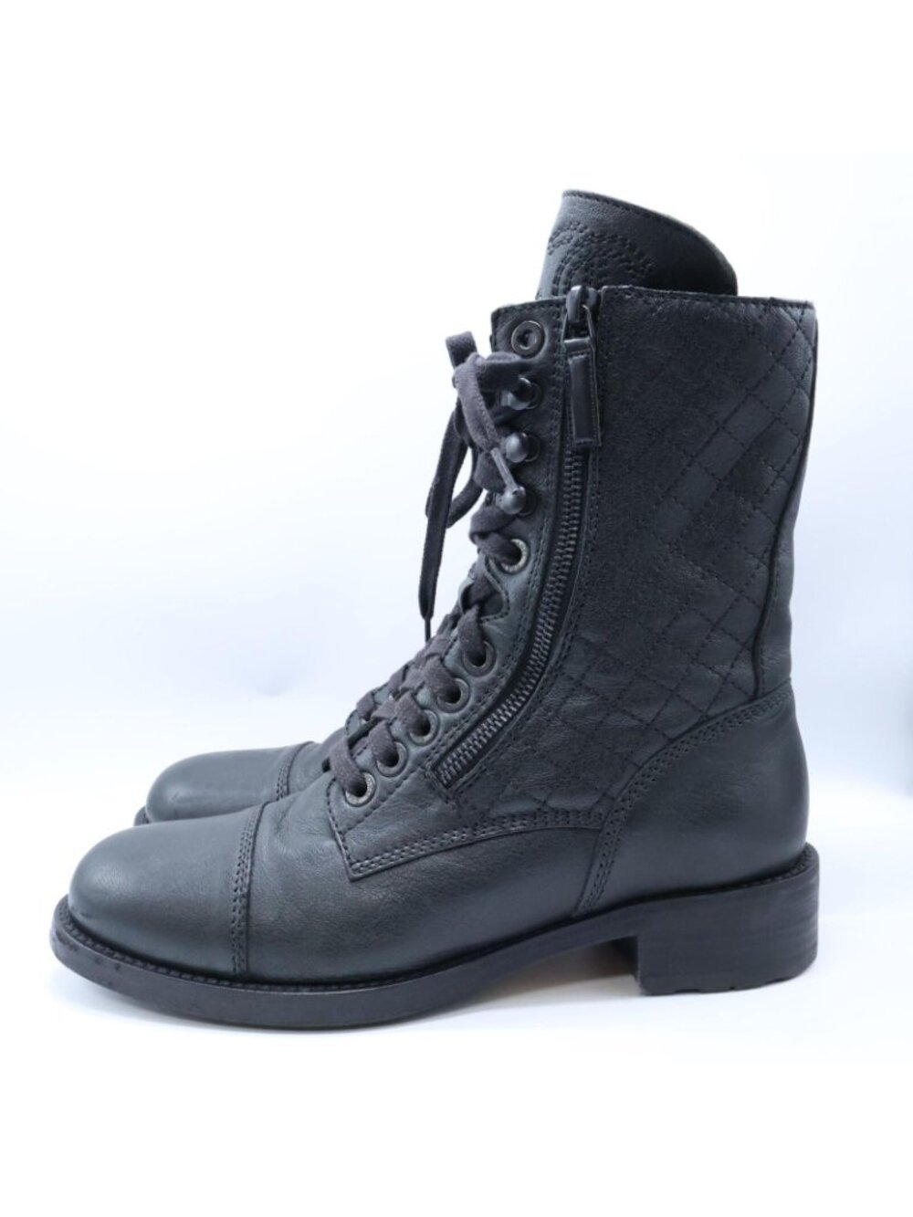 Chanel CC Logo Quilted Zip Boot - Picture 2 of 10
